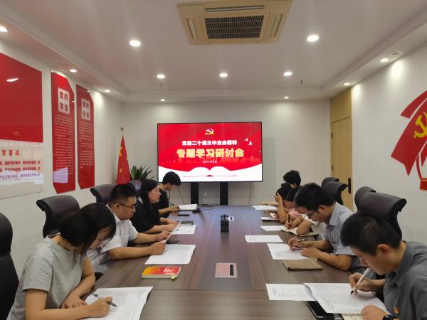 米兰网页版党支部召开党的二十届三中全会精神专题学习会